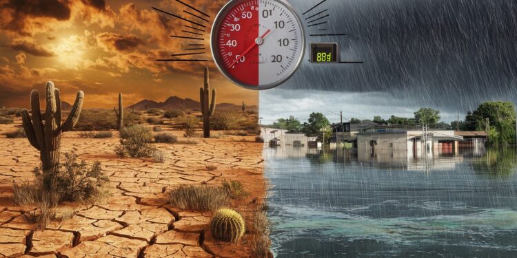 L’année 2024 marque un tournant climatique alarmant en France - Viral Mag Météo France annonce des records de températures et de précipitations pour 2024 un avant goût inquiétant du changement climatique Viral Mag