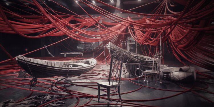 L’artiste japonaise Chiharu Shiota tisse sa toile au Grand Palais de Paris - Viral Mag Les installations monumentales de lartiste Chiharu Shiota ont envahi plusieurs galeries du Grand Palais rénové pour sa première expo en France Découvrez son univers onirique Viral Mag
