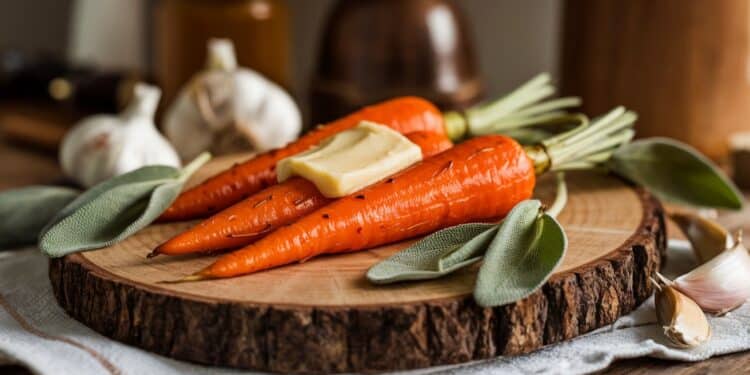 Le beurre aromatisé à la sauge révolutionne vos carottes rôties - Viral Mag Découvrez la recette incontournable des carottes rôties au beurre de sauge pour votre prochain repas de fêtes Une association gustative surprenante    Viral Mag
