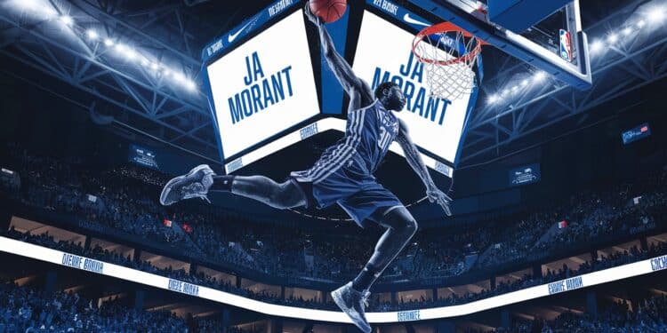 Le Dunk Monumental de Ja Morant Enflamme la NBA - Viral Mag Ja Morant a claqué un dunk exceptionnel lors de la victoire des Grizzlies à Boston Un geste qui a enflammé la NBA et les réseaux Viral Mag