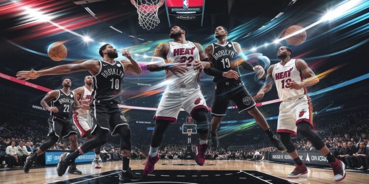 Le Heat de Miami l’emporte face aux Nets de Brooklyn 110-95 - Viral Mag Revivez la victoire du Heat de Miami contre les Nets de Brooklyn lors de ce match intense de NBA Découvrez les performances des joueurs clés Viral Mag