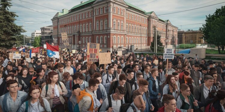 Le Mouvement Étudiant Serbe Gagne Du Terrain Face Au Pouvoir - Viral Mag En Serbie le mouvement étudiant contre le gouvernement prend de lampleur Écoles et lycées rejoignent la lutte réclamant des comptes après une tragédie Viral Mag
