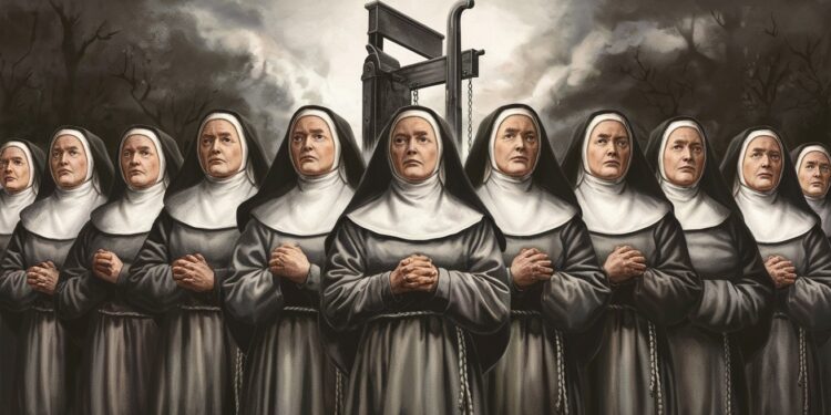 En un geste historique le Pape François vient de proclamer saintes les 16 carmélites de Compiègne guillotinées en 1794 pendant la Terreur Découvrez leur histoire émouvante   Viral Mag