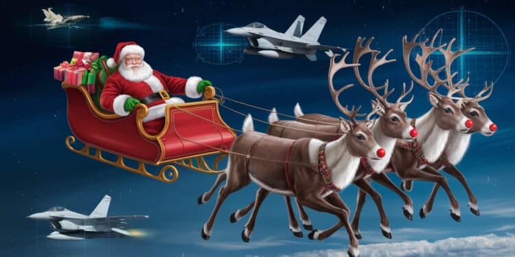 Le Père Noël Traqué Par L’Armée Américaine Lors De Sa Tournée - Viral Mag Le Père Noël senvole pour sa tournée mondiale des cadeaux suivi de près par larmée américaine qui le traque en temps réel Découvrez les détails de cette chasse au Père Noël pas comme les autres Viral Mag