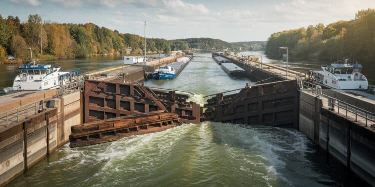 Après une collision sur une écluse allemande le trafic fluvial reprend progressivement sur la Moselle Découvrez les détails de cet incident et ses conséquences   Viral Mag