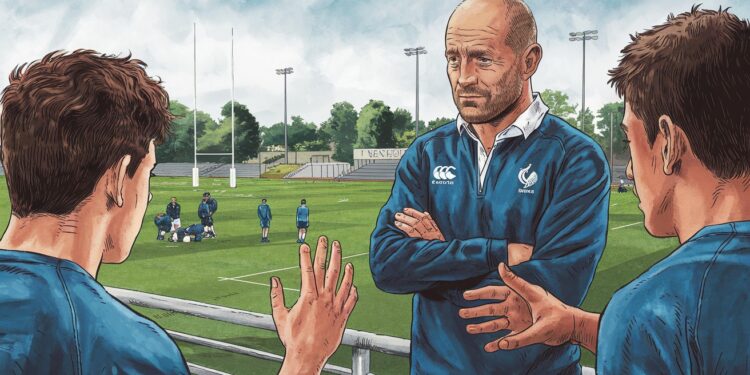 Le XV de France en Visite à l’ASM : Renforcer les Liens - Viral Mag Fabien Galthié sélectionneur des Bleus effectue une tournée des clubs pour observer les joueurs et échanger avec les staffs Étape à Clermont Viral Mag