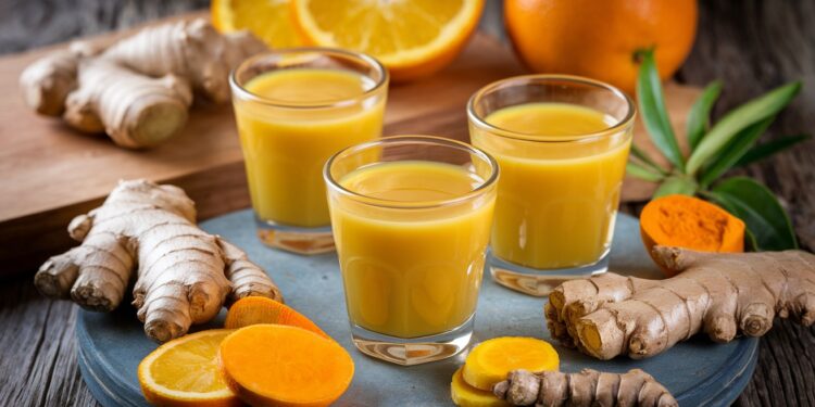 Les Bienfaits Des Shots Vitaminés Au Curcuma Et Au Gingembre - Viral Mag Découvrez les vertus santé des shots vitaminés au curcuma et au gingembre Recette et conseils pour en faire un allié anti inflammatoire naturel au quotidien Viral Mag