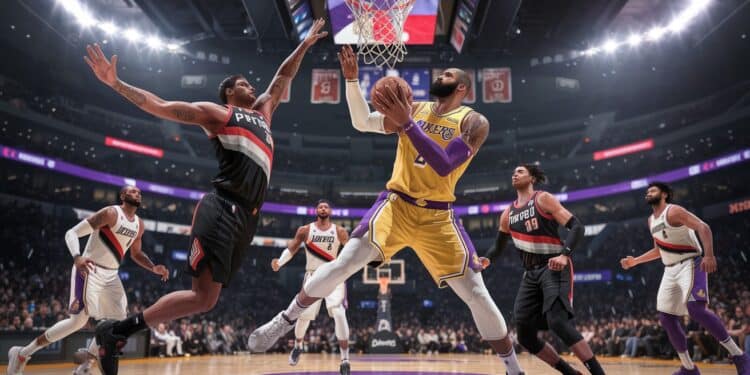 Les Lakers Triomphent Face aux Trail Blazers lors d’un Match NBA Épique - Viral Mag Dans un match NBA très disputé les Lakers de Los Angeles sont parvenus à simposer sur le fil face aux Trail Blazers de Portland Découvrez les moments forts de cette rencontre palpitante Viral Mag