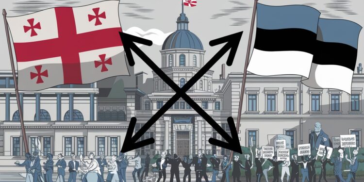 LEstonie a sanctionné 14 hauts responsables géorgiens dont le Premier ministre pour les violences perpétrées contre les manifestants et lopposition dans un contexte de crise politique en Géorgie   Viral Mag