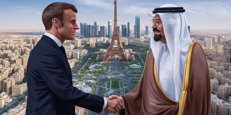 Macron en mission diplomatique en Arabie Saoudite - Viral Mag Le Président Macron entame une visite dÉtat en Arabie Saoudite pour réengager le royaume sur des dossiers clés au Moyen Orient notamment le Liban Viral Mag