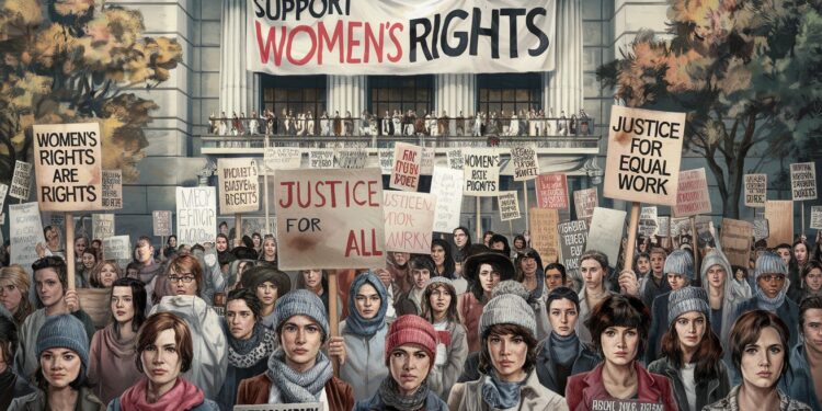 Des centaines de féministes majoritairement espagnoles manifestent à Avignon en soutien à Gisèle Pelicot suite au procès des viols de Mazan   Viral Mag