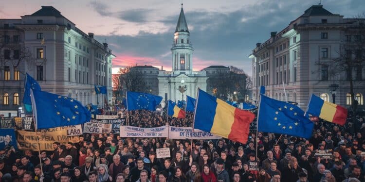 Manifestation Pro-Européenne à Bucarest Avant l’Élection Présidentielle - Viral Mag Des milliers de manifestants se rassemblent à Bucarest pour soutenir une candidate pro européenne avant lélection présidentielle cruciale de dimanche Viral Mag