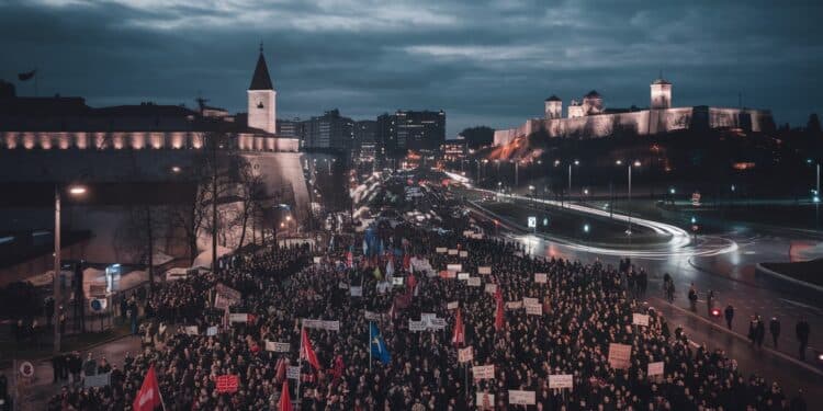 Des milliers de Serbes sont descendus dans les rues de Belgrade pour demander des comptes après la tragédie de Novi Sad Les manifestants réclament la démission des responsables   Viral Mag