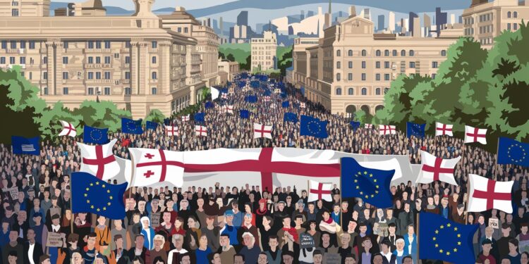 Des milliers de Géorgiens pro européens manifestent contre le gouvernement à la veille de linvestiture contestée du nouveau président Découvrez les enjeux de cette crise   Viral Mag