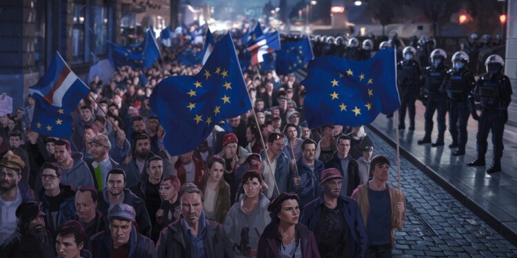En Géorgie des milliers de manifestants pro UE sunissent dans lespoir de faire plier le gouvernement accusé de fraude électorale et dabandon des ambitions européennes Malgré une répression violente la mobilisation se poursuit   Viral Mag