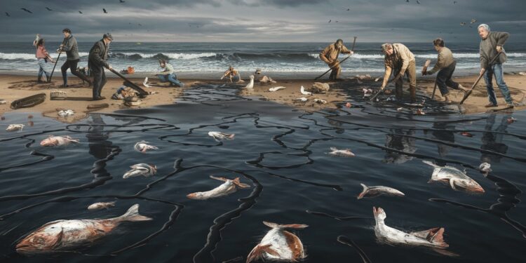 Marée Noire en Crimée : La Situation Devient Critique - Viral Mag Un déversement massif de pétrole en Crimée suite à léchouage de deux pétroliers russes provoque une catastrophe écologique majeure Viral Mag