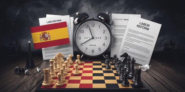 Négociations Tendues en Espagne Autour des 37,5 Heures Hebdomadaires - Viral Mag LEspagne se retrouve face à un bras de fer politique suite à laccord signé par le gouvernement et les syndicats sur la réduction du temps de travail hebdomadaire de 40 à 375 heures Une réforme phare qui suscite des inquiétudes   Viral Mag