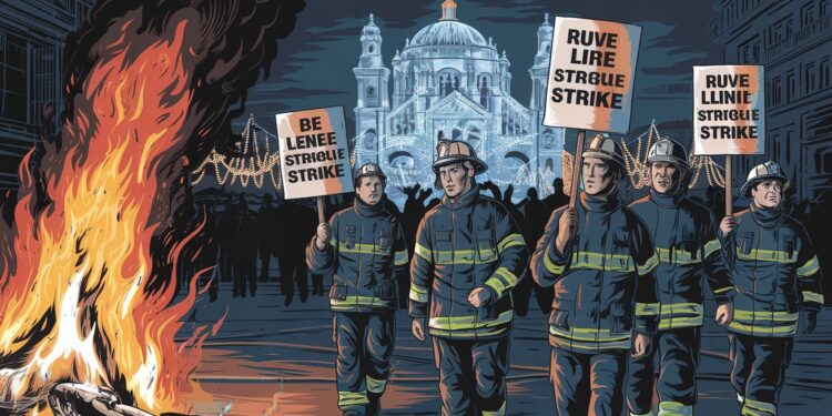 Pompiers de Lyon en Grève : Immolations et Manifestations Sauvages - Viral Mag Grève spectaculaire des pompiers de Lyon immolations par le feu manifestations sauvages et perturbations de la Fête des Lumières Un mouvement social exceptionnel Viral Mag
