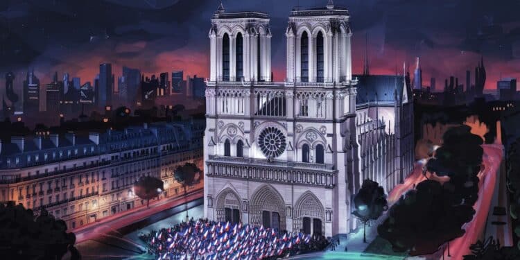 Réouverture de Notre-Dame : Une Cérémonie Mondiale Attendue - Viral Mag Cinq ans après lincendie dévastateur Notre Dame rouvre enfin ses portes Un événement planétaire qui réunira des dirigeants du monde entier Viral Mag