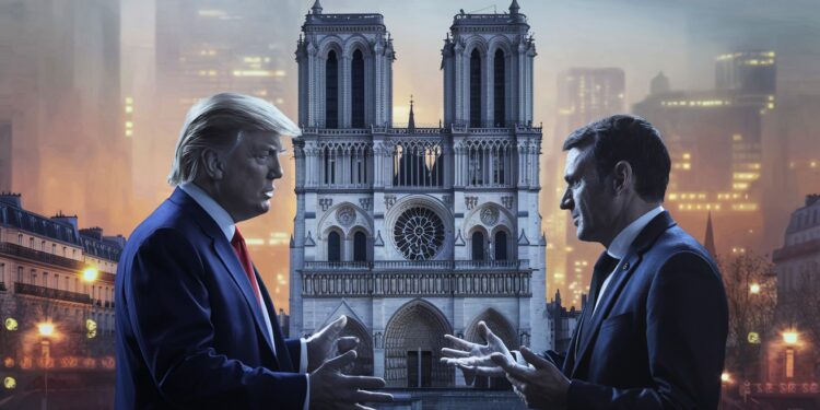 Rencontre historique au cœur de Paris  Donald Trump Volodymyr Zelensky et Emmanuel Macron sunissent pour tracer la voie vers la paix en Ukraine   Viral Mag