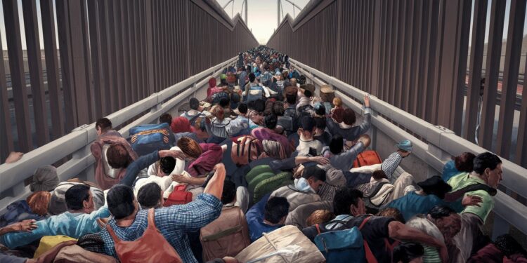 Ruée Massive des Migrants vers les USA avant Trump - Viral Mag Des centaines de migrants quittent le Mexique pour tenter de rejoindre les États Unis avant linvestiture de Donald Trump redoutant sa politique migratoire stricte Viral Mag