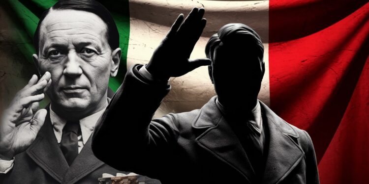 Saluts nazis en Italie après le but de l’arrière-petit-fils de Mussolini - Viral Mag Des saluts nazis aperçus en tribune après le premier but de Romano Floriani Mussolini arrière petit fils du dictateur Limage choc enflamme lItalie Viral Mag