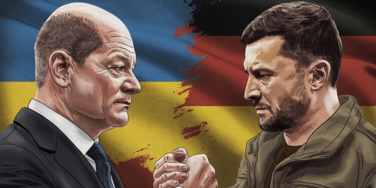 Scholz en Ukraine : Soutien Réaffirmé Malgré les Tensions Diplomatiques - Viral Mag Visite surprise du chancelier Scholz à Kiev nouvelle aide promise à lUkraine sur fond de désaccords concernant les pourparlers avec Moscou Zelensky méfiant Viral Mag