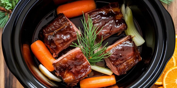Découvrez une recette luxueuse et facile de short ribs au vinaigre balsamique cuits au slow cooker Idéal pour Noël sans stresser    Viral Mag