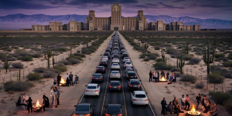 Des milliers de proches de détenus attendent désespérément des nouvelles devant la sinistre prison de Saydnaya symbole des exactions du régime syrien Un espoir ténu de retrouver leurs êtres chers disparus   Viral Mag