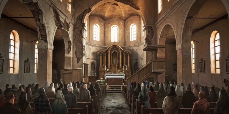 Syrie : Les rebelles islamistes tentent de rassurer les chrétiens d’Alep - Viral Mag Après la prise de contrôle dAlep par des forces rebelles islamistes ces derniers multiplient les gestes pour apaiser les inquiétudes de la minorité chrétienne Malgré lémigration massive depuis 2011 des fidèles ont pu assister à une messe dans une église de la ville Viral Mag