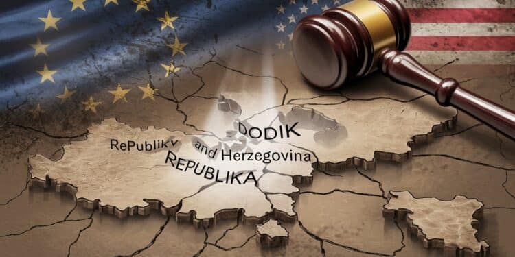 Tensions en Bosnie : l’UE et les États-Unis condamnent le blocage serbe - Viral Mag Les Serbes de Bosnie menacent de bloquer les institutions centrales à cause dun procès jugé politique contre leur chef Milorad Dodik Viral Mag