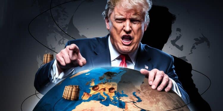 Trump menace l’UE de taxes douanières massives - Viral Mag Le président élu Donald Trump brandit la menace de droits de douane sévères si lUE ne réduit pas son déficit commercial avec les USA Viral Mag