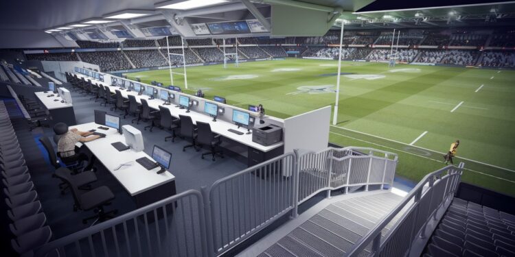 Le RC Toulon a aménagé une cabine spéciale pour permettre à Matthieu Lartot journaliste amputé dune jambe de commenter un match dans les meilleures conditions Un geste fort salué   Viral Mag