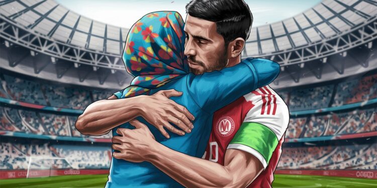 Ramin Rezaeian joueur de léquipe nationale iranienne risque des sanctions pour avoir serré dans ses bras une fan avant un match Le geste interdit en Iran provoque la polémique   Viral Mag
