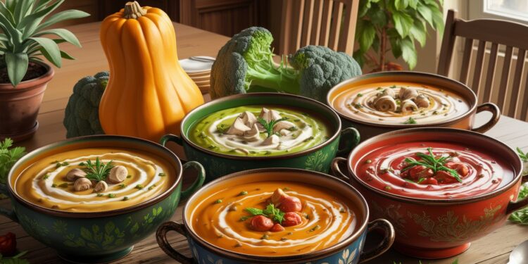 20 Délicieuses Soupes Végétariennes Crémeuses pour se Réchauffer - Viral Mag Découvrez notre sélection de 20 recettes de soupes crémeuses végétariennes réconfortantes et savoureuses parfaites pour les journées froides dhiver Viral Mag