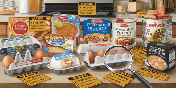 Attention aux rappels de produits alimentaires : restez vigilants ! - Viral Mag Découvrez les derniers rappels de produits alimentaires en cours  des œufs aux plats surgelés en passant par le bouillon de poulet Conseils pour vérifier vos placards et rester en bonne santé   Viral Mag