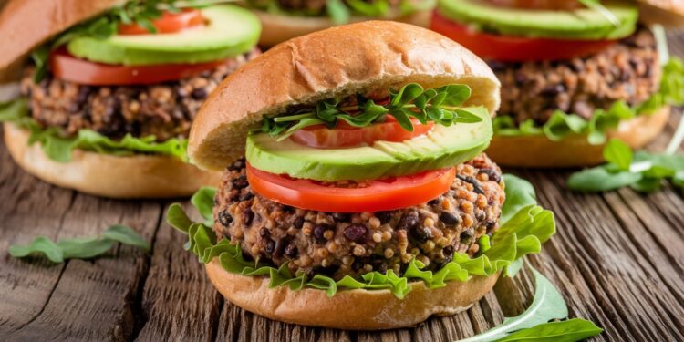 Burgers Vegans au Quinoa et Haricots Noirs : La Révolution Saine ! - Viral Mag Découvrez notre recette révolutionnaire de burgers vegan au quinoa et haricots noirs Sains savoureux et faciles à faire ils raviront tous les palais    Viral Mag