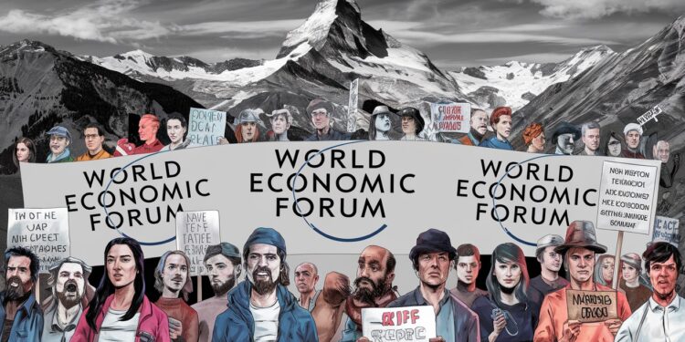 Des Centaines de Manifestants Disent Non au Forum de Davos - Viral Mag Le Forum économique mondial de Davos suscite la controverse des centaines de manifestants dénoncent linfluence des riches et réclament plus de transparence et déquité Découvrez les revendications des protestataires Viral Mag