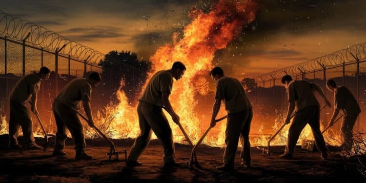 Des Détenus Luttent Contre Les Incendies à Los Angeles Pour Se Racheter - Viral Mag Plus de 900 prisonniers risquent leur vie en combattant les flammes à LA pour une rémunération dérisoire Une opportunité de rédemption pour beaucoup   Viral Mag