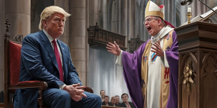 Donald Trump exhorté à faire preuve de « miséricorde » envers migrants et LGBT+ - Viral Mag Face au président américain impassible lévêque épiscopalienne de Washington plaide pour plus de compassion envers les minorités Une allocution controversée Viral Mag