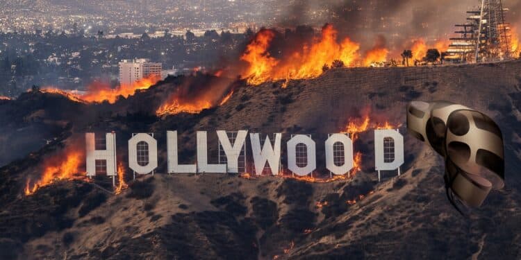 Hollywood Suspendu aux Incendies Dévastateurs de Los Angeles - Viral Mag Les incendies ravageurs à Los Angeles paralysent lindustrie du cinéma tournages stoppés Oscars en suspens stars évacuées Viral Mag