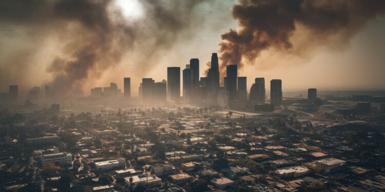 Incendies à Los Angeles : L’État d’Urgence Sanitaire Déclaré - Viral Mag Los Angeles suffoque sous les fumées toxiques des incendies Létat durgence sanitaire a été déclaré face à une qualité de lair dangereuse Viral Mag