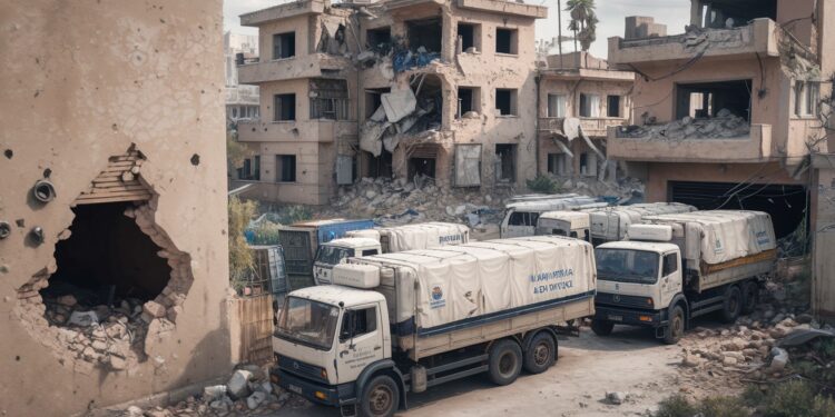 Israël-Hamas : Premier Convoi Humanitaire Entre à Gaza Après Le Cessez-Le-Feu - Viral Mag Après 15 mois de guerre un fragile cessez le feu entre en vigueur à Gaza Les premiers camions daide humanitaire franchissent la frontière apportant un espoir à une population meurtrie Mais les défis restent immenses pour reconstruire ce territoire dévasté Viral Mag