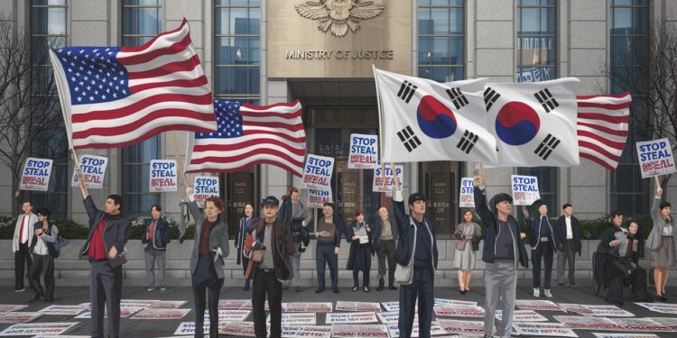 La Droite Dure Sud-Coréenne Reprend le Slogan Trumpiste « Stop au Vol » - Viral Mag Des partisans du président déchu Yoon Suk Yeol campent devant sa résidence aux cris de Stop au vol ressuscitant le slogan trumpiste de 2020 Viral Mag