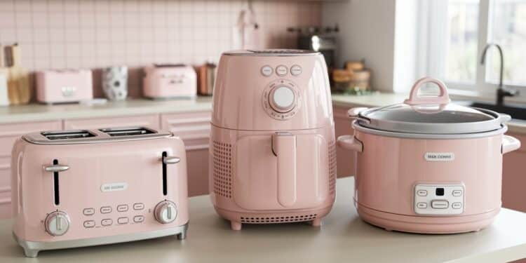 Découvrez la gamme dappareils de cuisine pastel de Drew Barrymore en solde chez Walmart Du grille pain au four créez une cuisine unique et stylée    Viral Mag