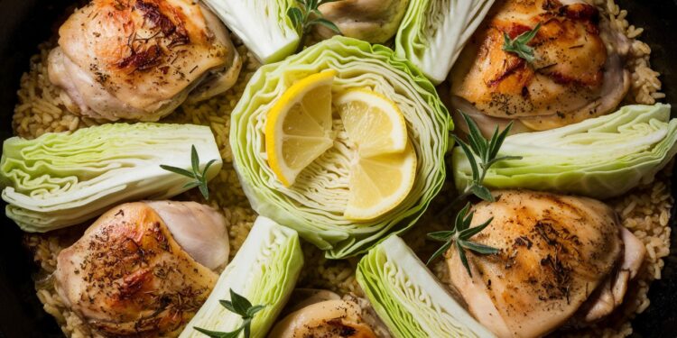 Découvrez une recette délicieuse et facile de poulet et chou cuit dans une seule casserole avec du riz Un repas complet sain et réconfortant    Viral Mag