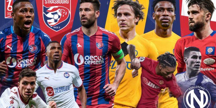 L’Équipe Type de Ligue 1 : Le Triomphe de Strasbourg et Nice - Viral Mag Découvrez les stars de la 19ème journée de Ligue 1 Strasbourg et Nice brillent avec 4 joueurs chacun dans léquipe type Un festival de talents à ne pas manquer Viral Mag