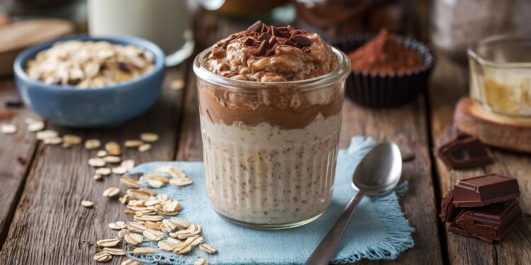 Les Bienfaits Des Overnight Oats Au Brownie Pour Un Petit-Déjeuner Gourmand - Viral Mag Découvrez une recette irrésistible dovernight oats au brownie Un délice juteux et fondant facile à préparer pour un petit déjeuner équilibré et réconfortant   Viral Mag