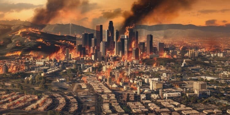 Los Angeles touchée par des méga-feux : la ville inadaptée au changement climatique ? - Viral Mag Les incendies meurtriers de Los Angeles soulèvent des questions sur lurbanisme et larchitecture de la ville face aux défis climatiques Décryptage   Viral Mag