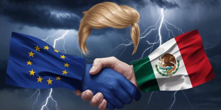 Pressés par les menaces de droits de douane de Trump lUE et le Mexique annoncent un renforcement majeur de leur accord commercial envoyant un signal fort   Viral Mag
